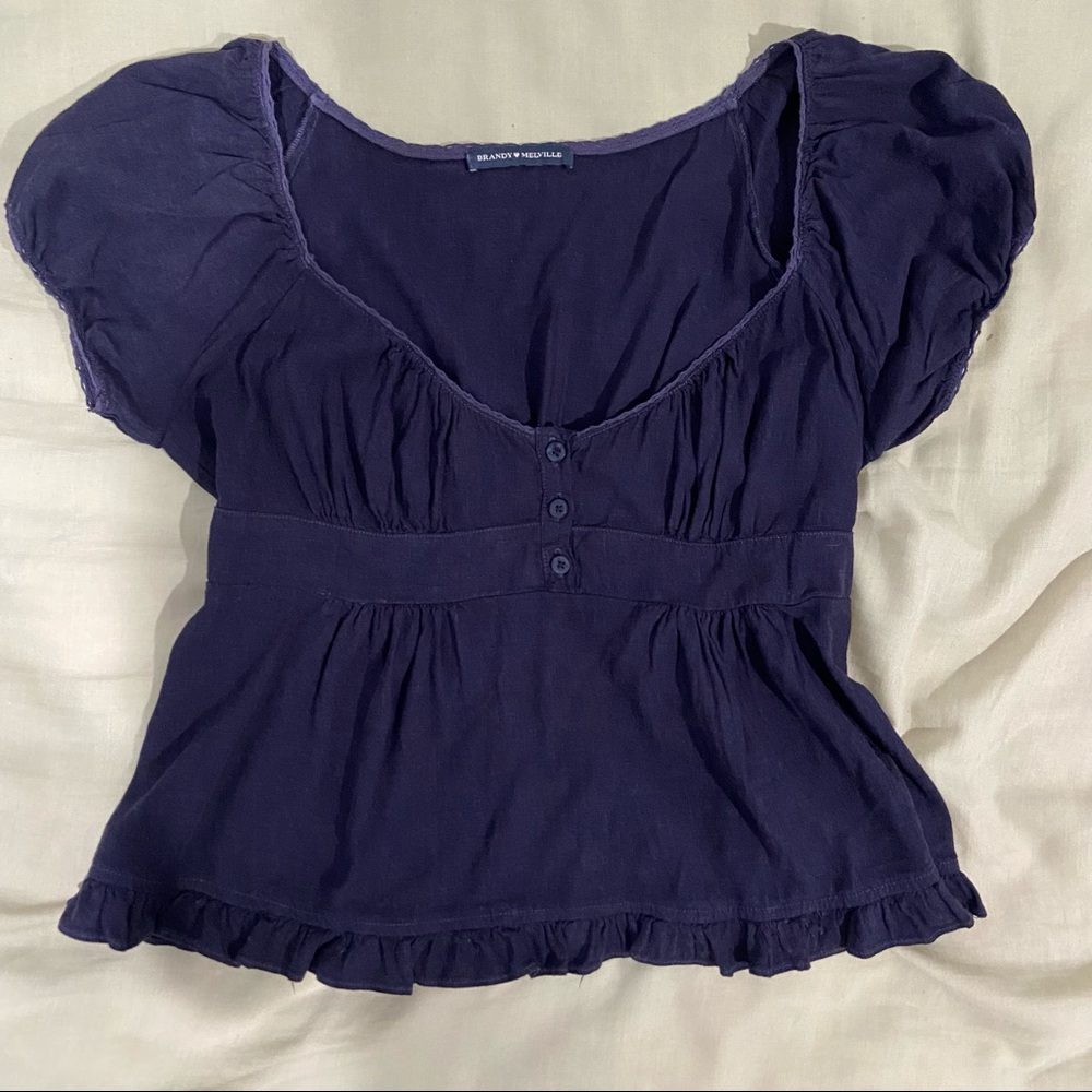 Brandy Melville navy blair top